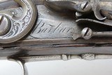 1779BRACE ofBARBAR FLINTLOCK Pistols American Revolutionary War Antique Pair of Silver Hallmarked Martial Sidearms from 18th Century England - 1 of 25
