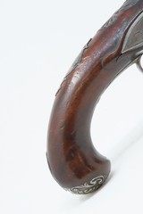 1779BRACE ofBARBAR FLINTLOCK Pistols American Revolutionary War Antique Pair of Silver Hallmarked Martial Sidearms from 18th Century England - 12 of 25