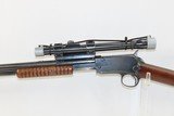 WINCHESTER 1890 PUMP Action TAKEDOWN Rifle in SCARCE .22 Winchester Rimfire 1910s Easy Takedown .22 WRF Rifle with SCOPE - 4 of 21
