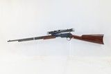 WINCHESTER 1890 PUMP Action TAKEDOWN Rifle in SCARCE .22 Winchester Rimfire 1910s Easy Takedown .22 WRF Rifle with SCOPE - 2 of 21