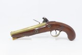 c1790 mfr English BRASS BARREL .58 FLINTLOCK Pistol JOHN BASS TWIGG Antique “LONDON” Late 18th Century FLINTLOCK - 14 of 17