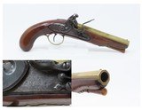 c1790 mfr English BRASS BARREL .58 FLINTLOCK Pistol JOHN BASS TWIGG Antique “LONDON” Late 18th Century FLINTLOCK - 1 of 17