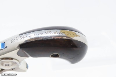 CASED 7-Shot COLT NEW LINE .22 Short F.T. BAKER Fleet Street London Antique Small Pocket Revolver for the British Market - Image 19 of 21