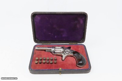 CASED 7-Shot COLT NEW LINE .22 Short F.T. BAKER Fleet Street London Antique Small Pocket Revolver for the British Market - Image 2 of 21