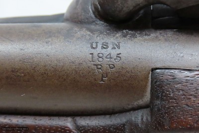 SCARCE U.S. NAVY Model 1842 BOXLOCK Pistol by AMES .54 USN 1844 Antique 1 of only 2,000, Dated Pre-MEXICAN-AMERICAN WAR - Image 11 of 20