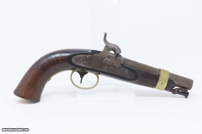SCARCE U.S. NAVY Model 1842 BOXLOCK Pistol by AMES .54 USN 1844 Antique 1 of only 2,000, Dated Pre-MEXICAN-AMERICAN WAR - Image 2 of 20