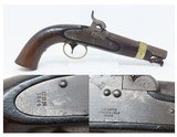 SCARCE U.S. NAVY Model 1842 BOXLOCK Pistol by AMES .54 USN 1844 Antique 1 of only 2,000, Dated Pre-MEXICAN-AMERICAN WAR