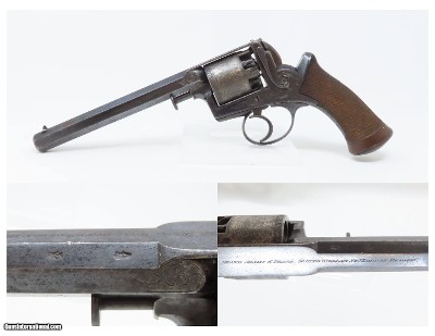 CRIMEAN WAR British DEANE ADAMS Revolver .44 ENGRAVED c1851 England Antique London Made Military Sidearm & Early Double Action