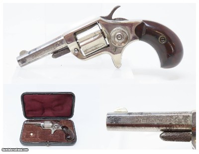 CASED Antique 7-Shot COLT NEW LINE .22 Caliber RF ETCHED PANEL Revolver
Engraved to Dealer WILLIAM KAVANAGH & SON