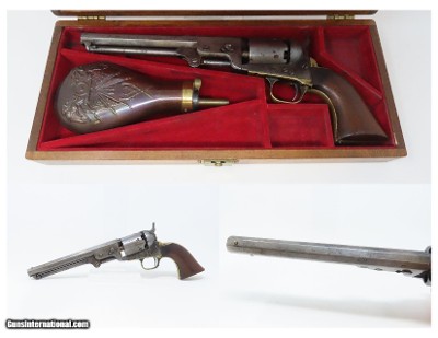 c1866 L-SUFFIX
COLT M1851 NAVY .36 Revolver CASED Hartford London
Antique Hartford Made Gun for London Market