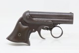 REMINGTON-ELLIOT Antique “PEPPERBOX” .32 Caliber Rimfire Deringer PISTOL4-Shot Ring Trigger Deringer Type Pistol - 12 of 14