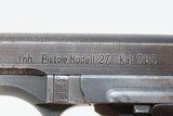 WORLD WAR II Third Reich German OCCUPIED CZECH “fnh” Code CZ 27 Pistol C&RBlue Finished 7.65mm GERMAN Occupied Czechoslovakia - 6 of 19