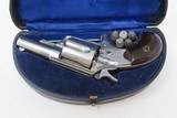 c1877 mfr PIPE CASED LONDON Antique COLT NEW LINE .38 ETCHED PANEL Revolver With FITTED CASE, Cleaning Rod and FIVE CARTRIDGES - 4 of 19