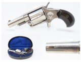 c1877 mfr PIPE CASED LONDON Antique COLT NEW LINE .38 ETCHED PANEL Revolver With FITTED CASE, Cleaning Rod and FIVE CARTRIDGES - 1 of 19