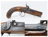 ENGRAVED W. PARKER Antique SIDE-HAMMER .50 Caliber PERCUSSION BELT PistolEnglish Pistol Made Circa the Late 1830s - 1 of 18