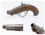 Rare ENGRAVED Antique WILLIAMSON Single Shot CONVERTIBLE .41 Cal. DERINGERRimfire/Percussion Combination Pistol - 1 of 18