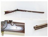 Antique MID-19th CENTURY Half-Stock .32 Cal. Percussion American LONG RIFLE Kentucky Style Long Rifle w/JOSH GOLCHER Lock - 1 of 19