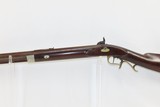 Antique MID-19th CENTURY Half-Stock .32 Cal. Percussion American LONG RIFLE Kentucky Style Long Rifle w/JOSH GOLCHER Lock - 16 of 19