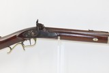 Antique MID-19th CENTURY Half-Stock .32 Cal. Percussion American LONG RIFLE Kentucky Style Long Rifle w/JOSH GOLCHER Lock - 4 of 19