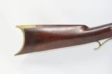 Antique MID-19th CENTURY Half-Stock .32 Cal. Percussion American LONG RIFLE Kentucky Style Long Rifle w/JOSH GOLCHER Lock - 3 of 19