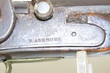 OHIO VALLEY Antique LEVI BIDDLE Half-Stock Percussion American LONG RIFLEWith TWO POWDER HORNS and an N. ASHMORE LOCK - 6 of 21