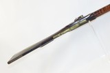 OHIO VALLEY Antique LEVI BIDDLE Half-Stock Percussion American LONG RIFLEWith TWO POWDER HORNS and an N. ASHMORE LOCK - 9 of 21