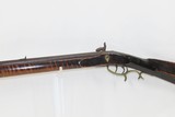 OHIO VALLEY Antique LEVI BIDDLE Half-Stock Percussion American LONG RIFLEWith TWO POWDER HORNS and an N. ASHMORE LOCK - 18 of 21