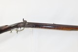 OHIO VALLEY Antique LEVI BIDDLE Half-Stock Percussion American LONG RIFLEWith TWO POWDER HORNS and an N. ASHMORE LOCK - 4 of 21