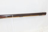 OHIO VALLEY Antique LEVI BIDDLE Half-Stock Percussion American LONG RIFLEWith TWO POWDER HORNS and an N. ASHMORE LOCK - 5 of 21