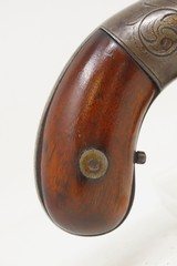 GOLD RUSH Era ALLEN & THURBER Antique WORCHESTER Period PEPPERBOX RevolverENGRAVED First DA Revolving Percussion Pistol - 16 of 18