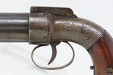 GOLD RUSH Era ALLEN & THURBER Antique WORCHESTER Period PEPPERBOX RevolverENGRAVED First DA Revolving Percussion Pistol - 4 of 18