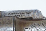 GOLD RUSH Era ALLEN & THURBER Antique WORCHESTER Period PEPPERBOX RevolverENGRAVED First DA Revolving Percussion Pistol - 6 of 18