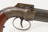 GOLD RUSH Era ALLEN & THURBER Antique WORCHESTER Period PEPPERBOX RevolverENGRAVED First DA Revolving Percussion Pistol - 17 of 18