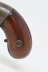 GOLD RUSH Era ALLEN & THURBER Antique WORCHESTER Period PEPPERBOX RevolverENGRAVED First DA Revolving Percussion Pistol - 3 of 18