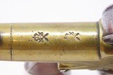 1783 SILVER HALLMARKED FLINTLOCK PISTOL by WHEELER Thomas Jefferson Antique Brass Queen Anne Style Boxlock with Silver Mask & Inlay - 10 of 19