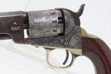 c1862 mfr MANHATTAN NAVY 4” 5-Shot .36 Revolver NEWARK NJ CIVIL WAR Antique With Multi-Panel ENGRAVED CYLINDER SCENE - 4 of 17