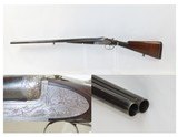 Factory GAME SCENE ENGRAVED 12 g. Double Barrel French BLONDEL Shotgun C&RBELGIAN PROOFED French Turn of the Century Shotgun - 1 of 21