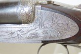 Factory GAME SCENE ENGRAVED 12 g. Double Barrel French BLONDEL Shotgun C&RBELGIAN PROOFED French Turn of the Century Shotgun - 6 of 21