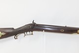 ENGRAVED Antique Half Stock BACK ACTION Percussion .42 Long Rifle FRONTIERMid-1800s HOMESTEAD/HUNTING Rifle - 4 of 18