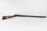 ENGRAVED Antique Half Stock BACK ACTION Percussion .42 Long Rifle FRONTIERMid-1800s HOMESTEAD/HUNTING Rifle - 2 of 18