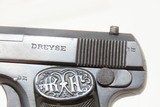 1918 LOUIS SCHMEISSSER RHEINMETALL DREYSE VEST POCKET .25 ACP 6.35x16mm C&R Tiny Mouse Gun from the Great War Period - 7 of 18