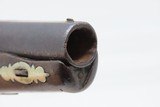 .45 Caliber DERINGER TYPE POCKET PISTOL Engraved Birmingham England Antique CALIFORNIA GOLD RUSH & RIVERBOAT GAMBLER Pistol - 6 of 16