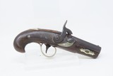 .45 Caliber DERINGER TYPE POCKET PISTOL Engraved Birmingham England Antique CALIFORNIA GOLD RUSH & RIVERBOAT GAMBLER Pistol - 2 of 16