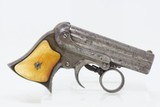 1870s REMINGTON-ELLIOT “PEPPERBOX” .32 Deringer IVORY GRIPS PISTOL
Antique 4-Shot Ring Trigger Pistol w/ANTIQUE IVORY GRIPS - 12 of 14