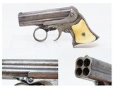 1870s REMINGTON-ELLIOT “PEPPERBOX” .32 Deringer IVORY GRIPS PISTOL
Antique 4-Shot Ring Trigger Pistol w/ANTIQUE IVORY GRIPS - 1 of 14