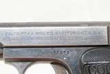 1916 mfr. COLT 1908 .25 ACP VEST POCKET Pistol WWI Roaring Twenties JMB C&R - 6 of 17