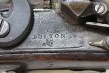 BRASS Barrel British Antique T. BOLTON .58 FLINTLOCK INDIAN TRADE PistolEarly 1800s Pistol Used for TRADE - 6 of 19