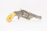 ENGRAVED NICKEL & IVORY SMITH & WESSON .38 Single Action Revolver
Antique Low 4-Digit Serial Number S&W Made Circa 1877 - 15 of 18