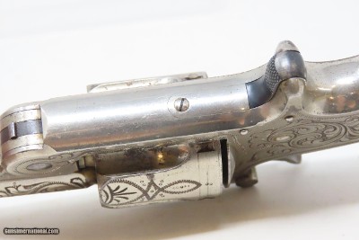 ENGRAVED NICKEL & IVORY SMITH & WESSON .38 Single Action RevolverAntique Low 4-Digit Serial Number S&W Made Circa 1877 - Image 13 of 18