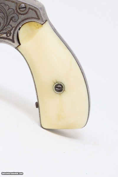 ENGRAVED NICKEL & IVORY SMITH & WESSON .38 Single Action RevolverAntique Low 4-Digit Serial Number S&W Made Circa 1877 - Image 3 of 18